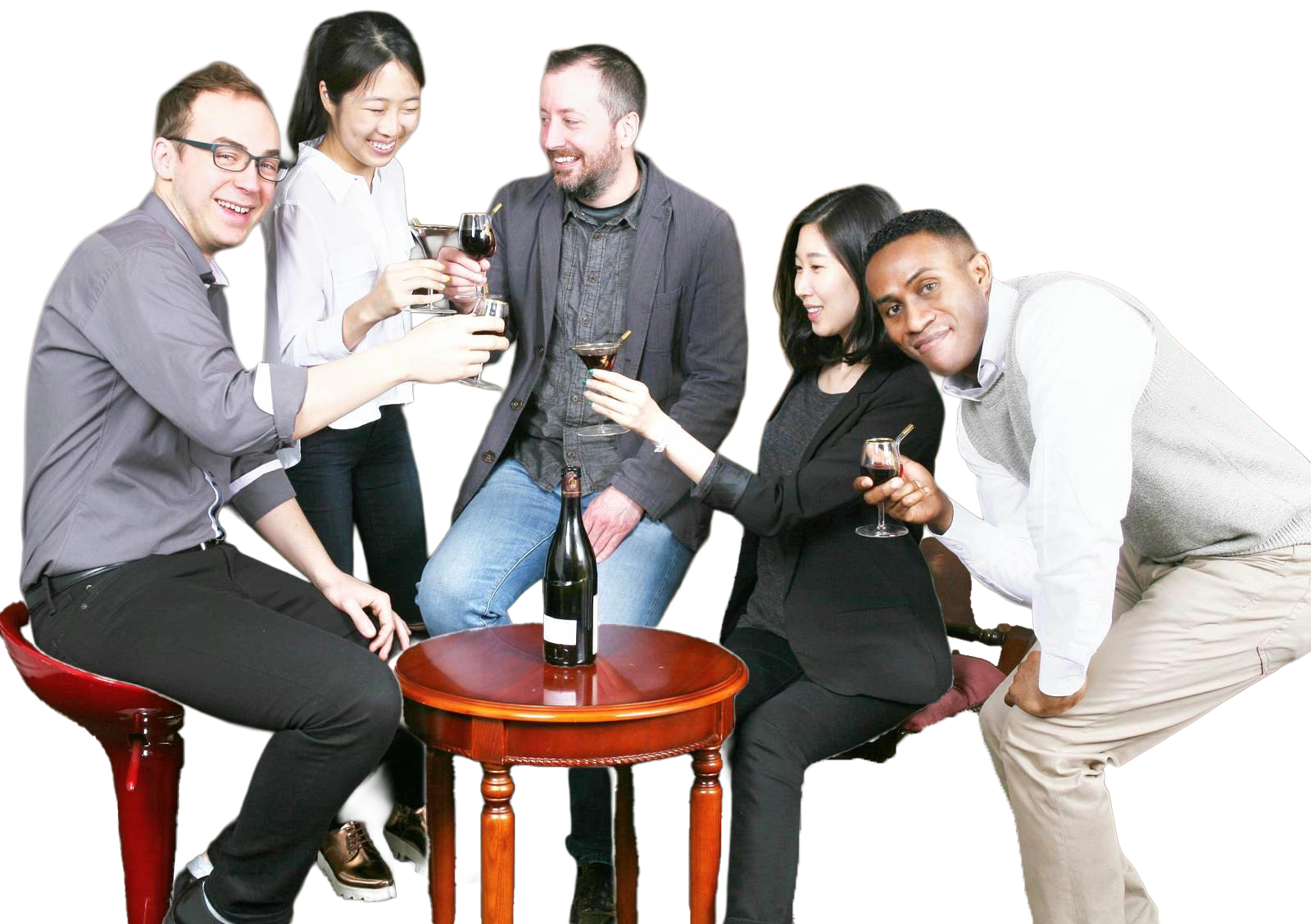 Social gathering with Toddy Wine Glasses
